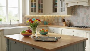 سینی پیوتر کوچک نگین دار فیروزه یونیک کد 1527 (خارجی ضد زنگ) 1 24