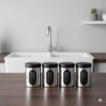 بانکه حبوبات 1 کیلویی پنجره دار استیل نیوهوم - Image 2