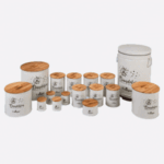 سرویس آشپزخانه ست 16 فانتزی الیزابت کرم قاصدک قهوه ای یونیک کد 9083 - Image 3