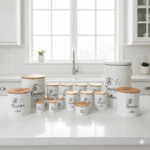 سرویس آشپزخانه ست 16 فانتزی الیزابت کرم قاصدک قهوه ای یونیک کد 9083 - Image 2