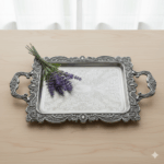 سینی پیوتر بدون نگین کوچک یونیک کد 1608 (خارجی ضد زنگ)