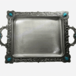 سینی پیوتر بزرگ نگین دار فیروزه یونیک کد 1311 (خارجی ضد زنگ) - Image 3