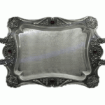 سینی پیوتر متوسط نگین شرابی یونیک کد 1373 (خارجی ضد زنگ) - Image 2