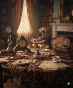 شیرینی خوری دو طبقه بلور پایه پیوتر یونیک کد 1224 - Image 4