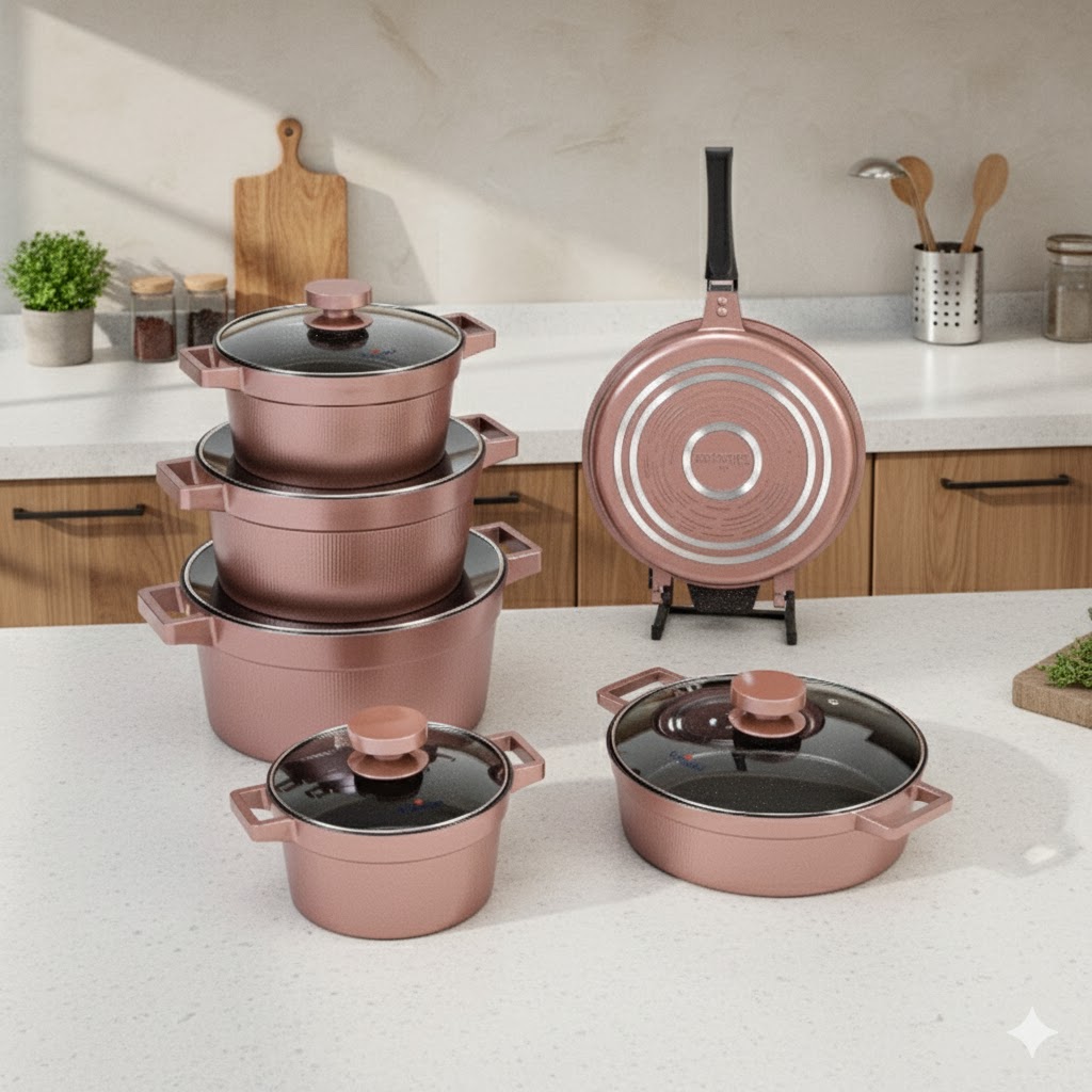 unnamed (36) سرویس 12 پارچه رزگلد دیاموند یونیک کد 8515 - Image 1