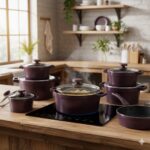 سرویس 12 پارچه زرشکی دیاموند یونیک کد 8517 - Image 3