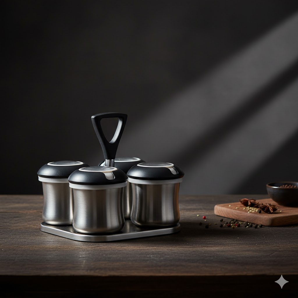 2 سرویس ادویه 4 پارچه با پایه یونیک کد 1574 - Image 1