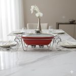 سوفله خوری چینی اج دار مستطیل یونیک کد 8518