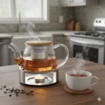 قوری پیرکس در چوبی 850ML یونیک کد UN-7918 - Image 2