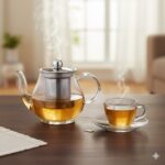 قوری پیرکس درب استیل 850ML یونیک کد UN-7907