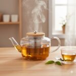 قوری پیرکس در چوبی 850ML یونیک کد UN-7921