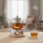 قوری پیرکس درب استیل قوری پیرکس 800میل یونیک UN-7906 - Image 2