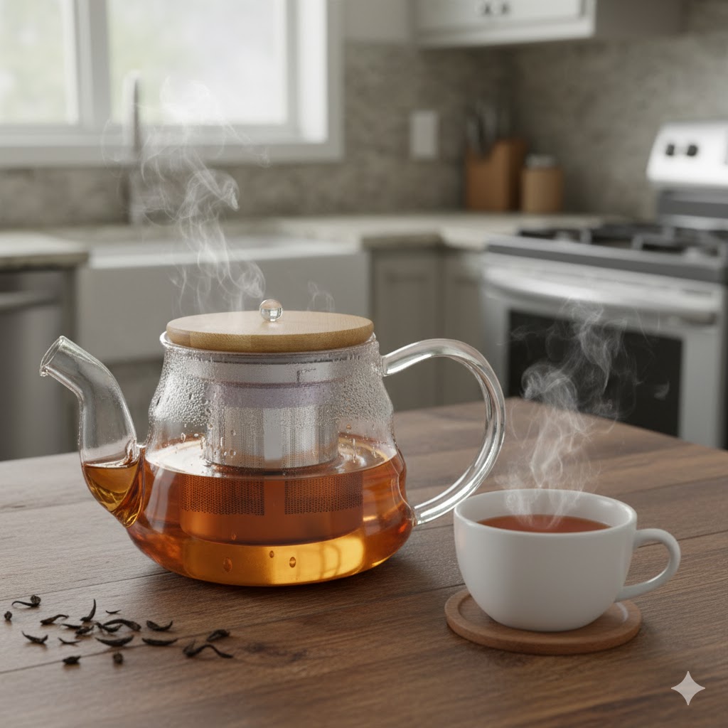 unnamed قوری پیرکس در چوبی 850ML یونیک کد UN-7918 - Image 1