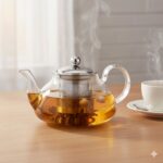 قوری پیرکس درب استیل 800میل یونیک کد UN-7904