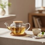 قوری پیرکس درب چوبی 600ML یونیک کد UN-7900