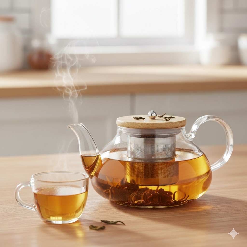 unnamed (5) قوری پیرکس درب چوبی 800ML یونیک کدUN-7916 - Image 1