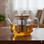 قوری پیرکس در چوبی 800ML یونیک کدUN-7923