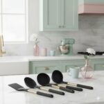 ست کفگیر و ملاقه دسته استیل سیلیکونی یونیک 1162-UN