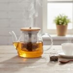 قوری پیرکس در چوبی 800ML یونیک کد UN-7913