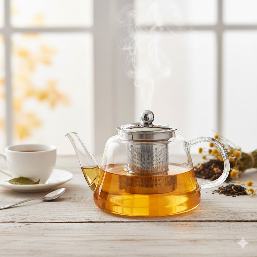 unnamed قوری پیرکس درب استیل 850میل یونیک UN-7905 - Image 1