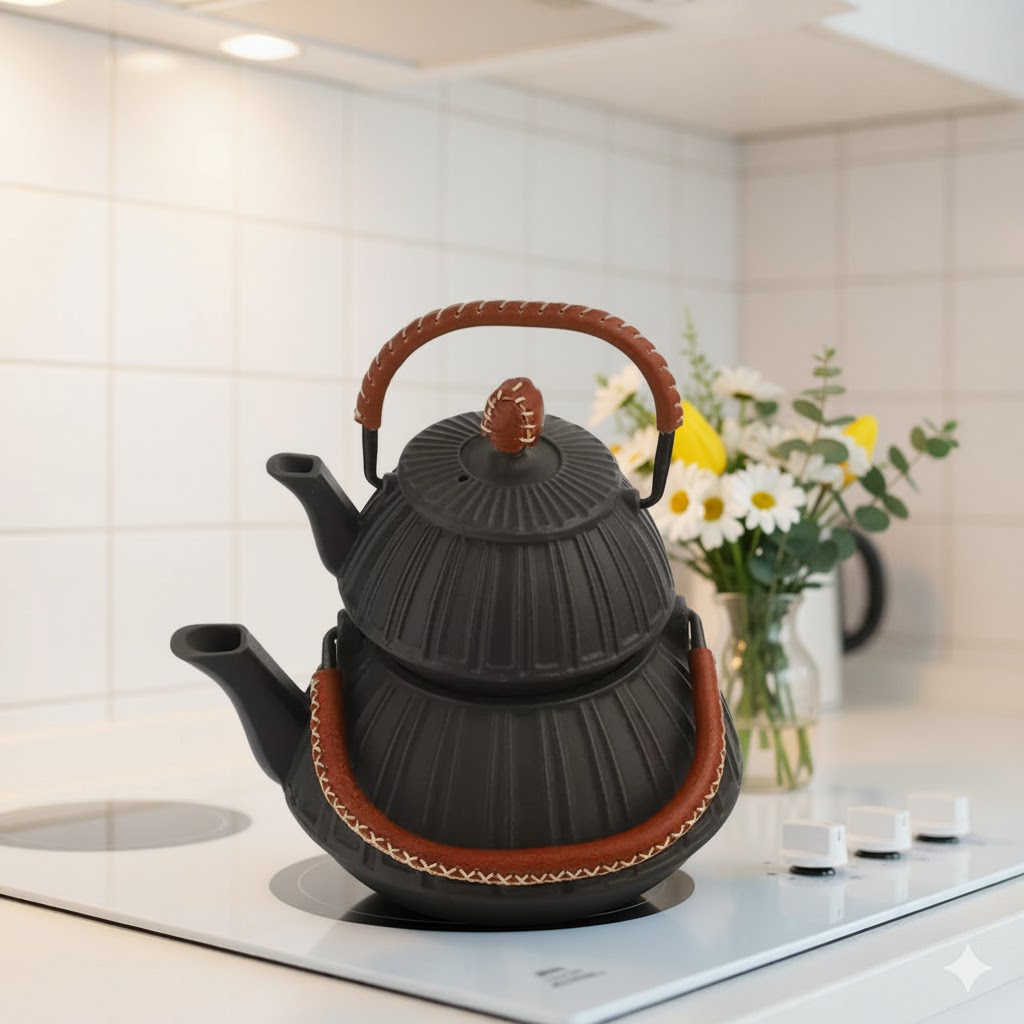 22 ست کتری قوری چدنی نالینو مدل فیورلا Fiorella - Image 1