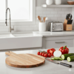 تخته سرو گرد چوبی بزرگ لیمون کد 2229 - Image 2