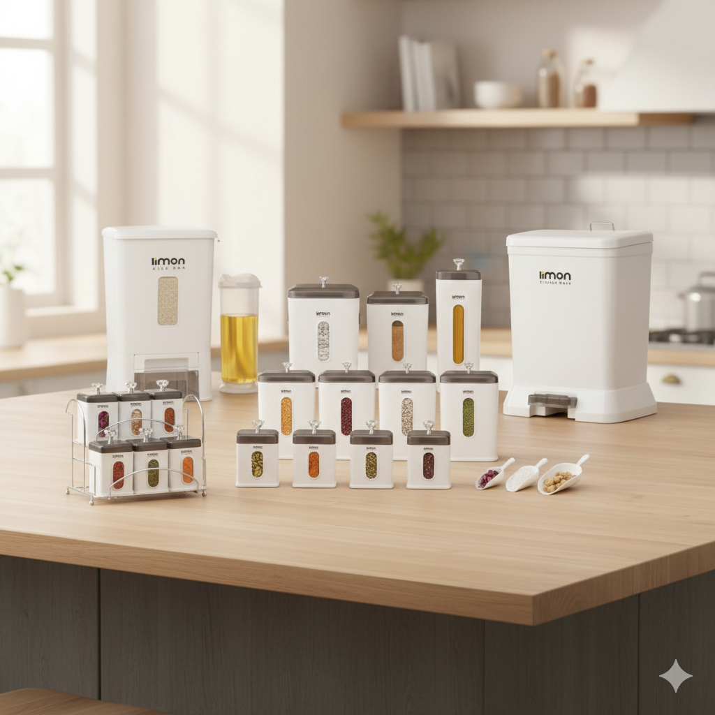 Gemini_Generated_Image_diz5otdiz5otdiz5 سرویس آشپزخانه 21 پارچه چهارگوش لیمون کد 2009 - Image 1