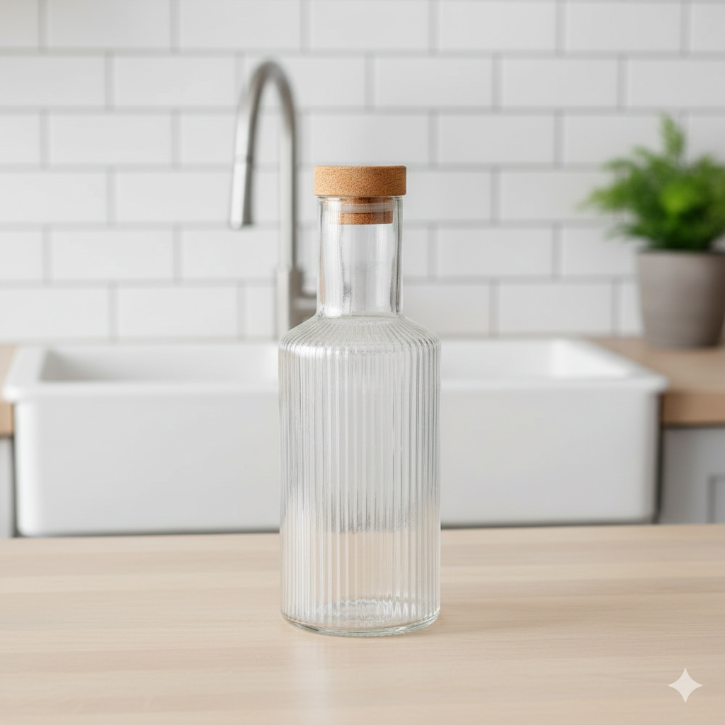 Gemini_Generated_Image_p67433p67433p674 بطری آب درب چوبی 700 میلی لیتر لیمون کد 2266 - Image 1