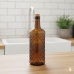 بطری آبلیمو خوری درب چوب پنبه ای قهوه ای  لیمون کد  2119