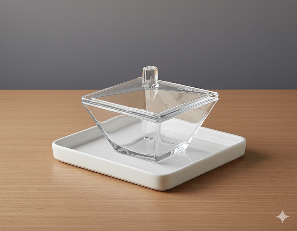 unnamed (8) قندان شیشه ای لیمون کد 2335 - Image 1