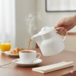 قوری 4 نفره سفید هتلی تقدیس کد HR53