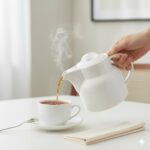 قوری دو نفره سفید هتلی تقدیس 305 سی سی کد HR55