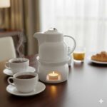 قوری دو نفره سفید هتلی تقدیس 305 سی سی کد HR55 - Image 2