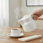 قوری یک نفره سفید هتلی تقدیس