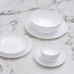 سرویس غذا خوری ۲۶ پارچه آرکوپال قالب دیوالی طرح سفید گلدن اوپال - Image 2