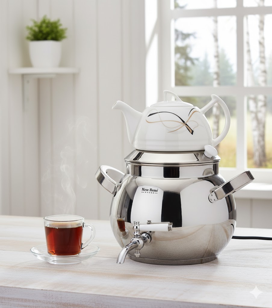 12 کتری و قوری استیل 5 لیتری نیوهوم NH19-1910 - Image 1