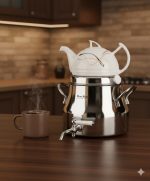 کتری و قوری استیل 4.5 لیتری نیوهوم NH19-1912