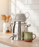 کتری و قوری استیل 5.5 لیتری نیوهوم NH19-1907