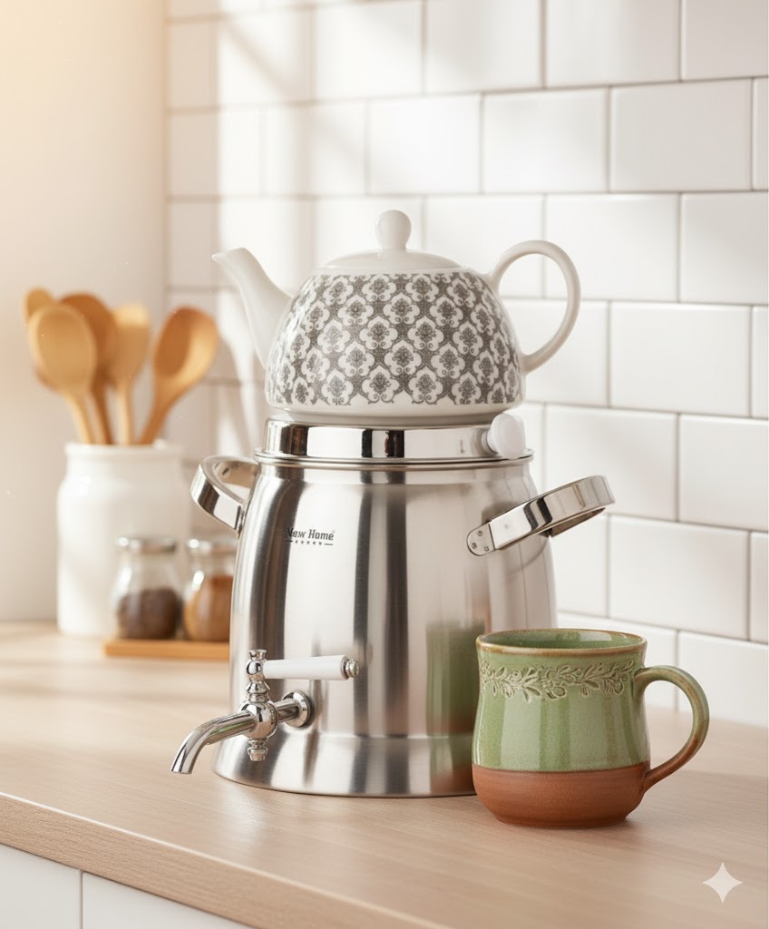 22 کتری و قوری استیل 5.5 لیتری نیوهوم NH19-1907 - Image 1