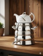 کتری و قوری استیل 5.5 لیتری نیوهوم NH19-1904