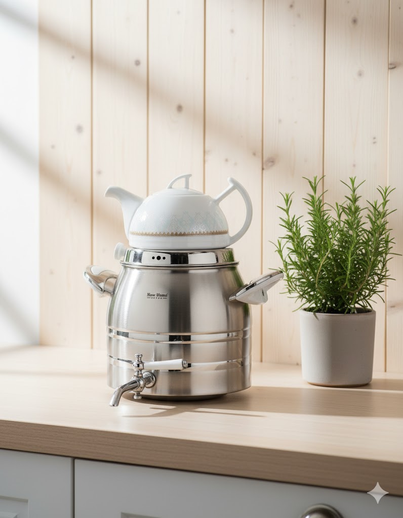 52 کتری و قوری استیل کف چدن 6 لیتری نیوهوم NH19-1902 - Image 1