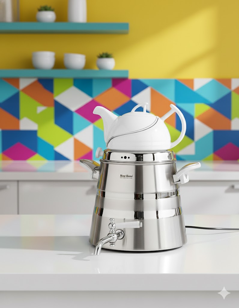 56 کتری و قوری استیل 5.5 لیتری نیوهوم NH19-1903 - Image 1