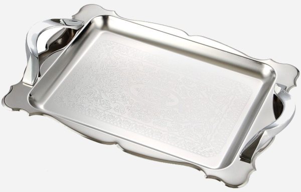 سینی استیل گلدار کوچک نیوهوم کد: NH08-1114 - Image 1
