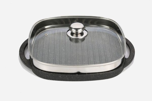تابه گریل مربع درب دار چدنی نیوهوم NH13-0053 - Image 1