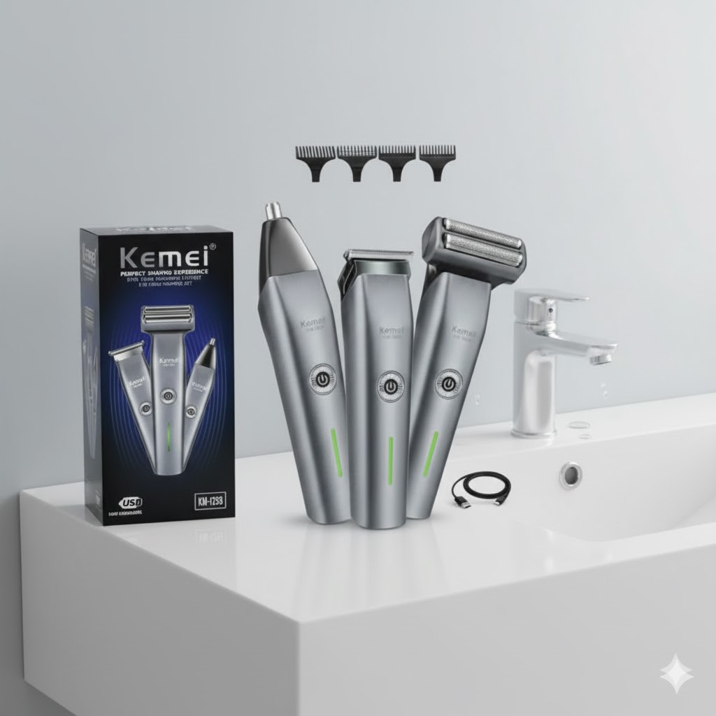 unnamed (56) ریش تراش کیمی مدل KM-1258 - Image 1