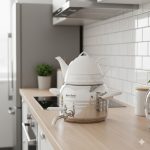 کتری و قوری استیل دسته باکالیت 3لیتر نیوهومNH09-4041