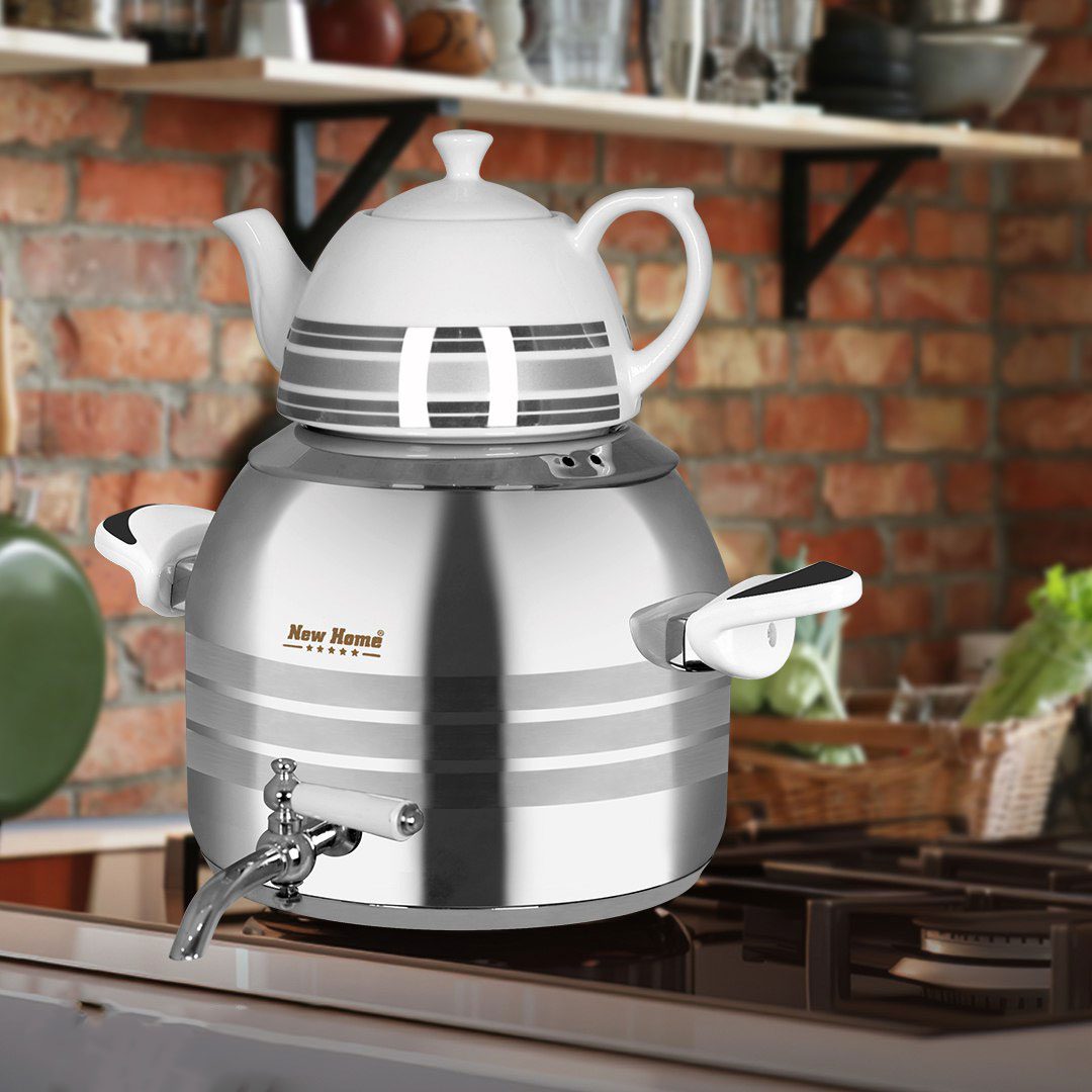 4 کتری و قوری استیل 6لیتر نیوهومNH09-3501 - Image 2