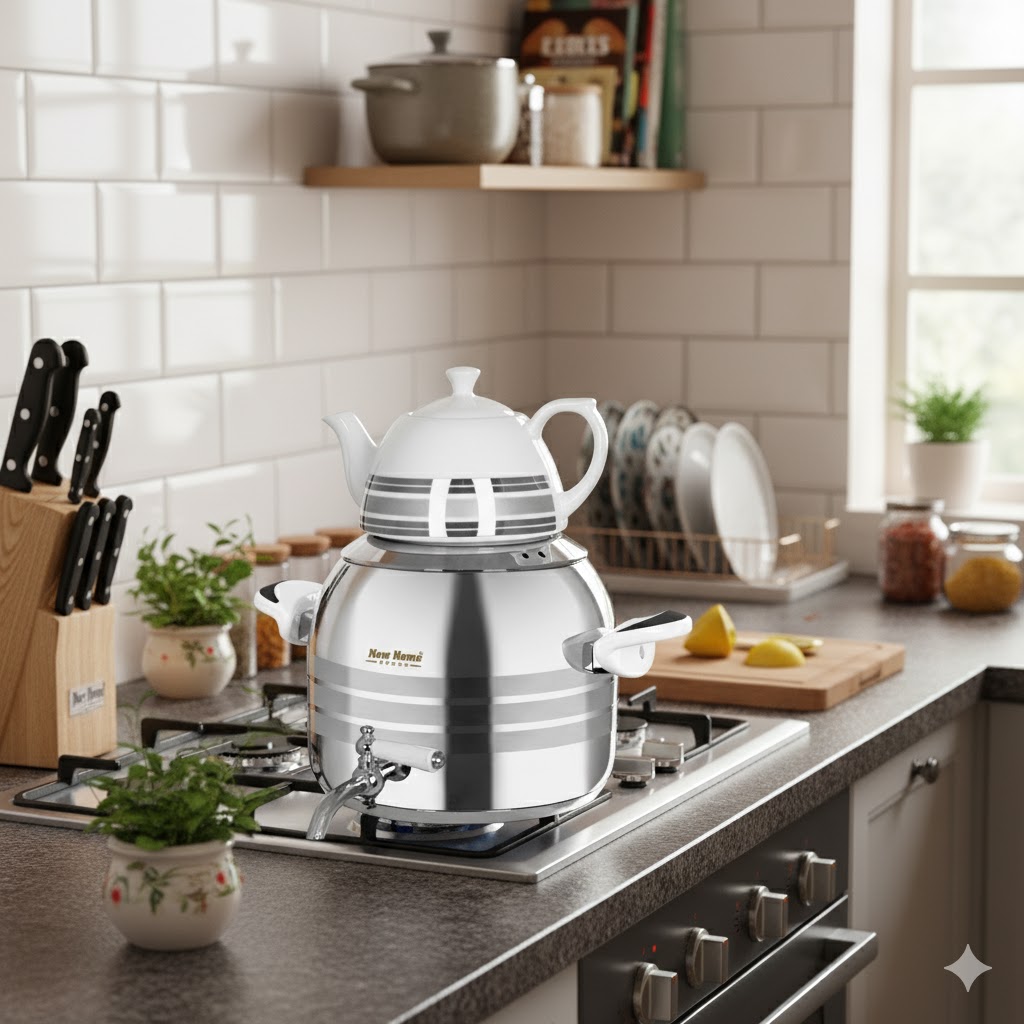 6 کتری و قوری استیل 6لیتر نیوهومNH09-3501 - Image 3