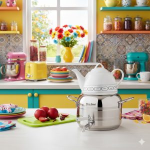 کتری و قوری استیل3لیتر نیوهومNH09-4044 2 7 1