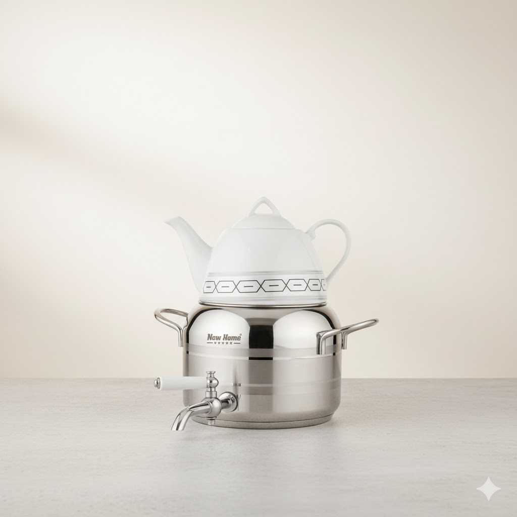 8 کتری و قوری استیل3لیتر نیوهومNH09-4044 - Image 1